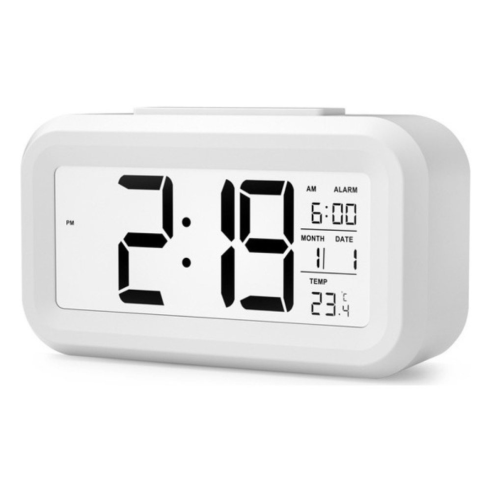 Kadio Dijital Masa Saati Ay Gün Derece Saat Alarm Sensör Modu Gece Olunca Ekran Yanar Gün Işıyınca Söner - Beyaz Masa Saati Fiyatı