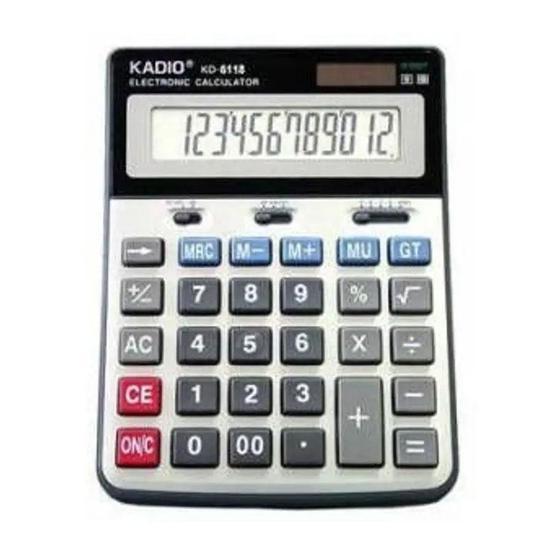 Kadio KD-6118 12 Haneli Büyük Boy Hesap Makinesi Hesap Makinesi Fiyatı