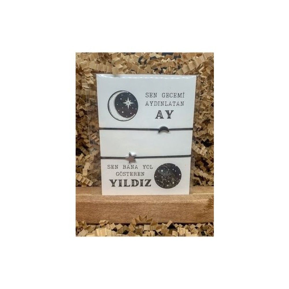 Kaeria Accessory Sevgili Bilekliği Bilekliği Ay Yıldız Doğaltaş Arkadaş Çift Bilekliği Saat ve Bileklik Aksesuarı Fiyatı