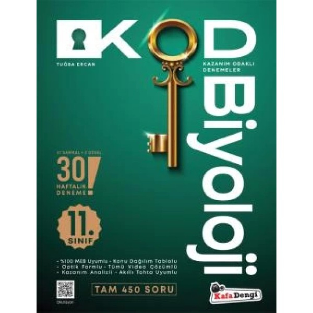 Kafa Dengi Yayınları 11. Sınıf Kod Biyoloji Haftalık Sarmal Deneme Kaynak Kitapları Fiyatı