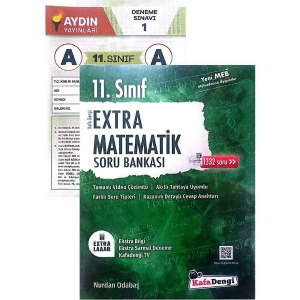 Kafa Dengi Yayınları 11.sınıf Ekstra Matematik Soru Bankası-Yeni Baskı-(Aydın Yayınları Denemeli) Kaynak Kitapları Fiyatı