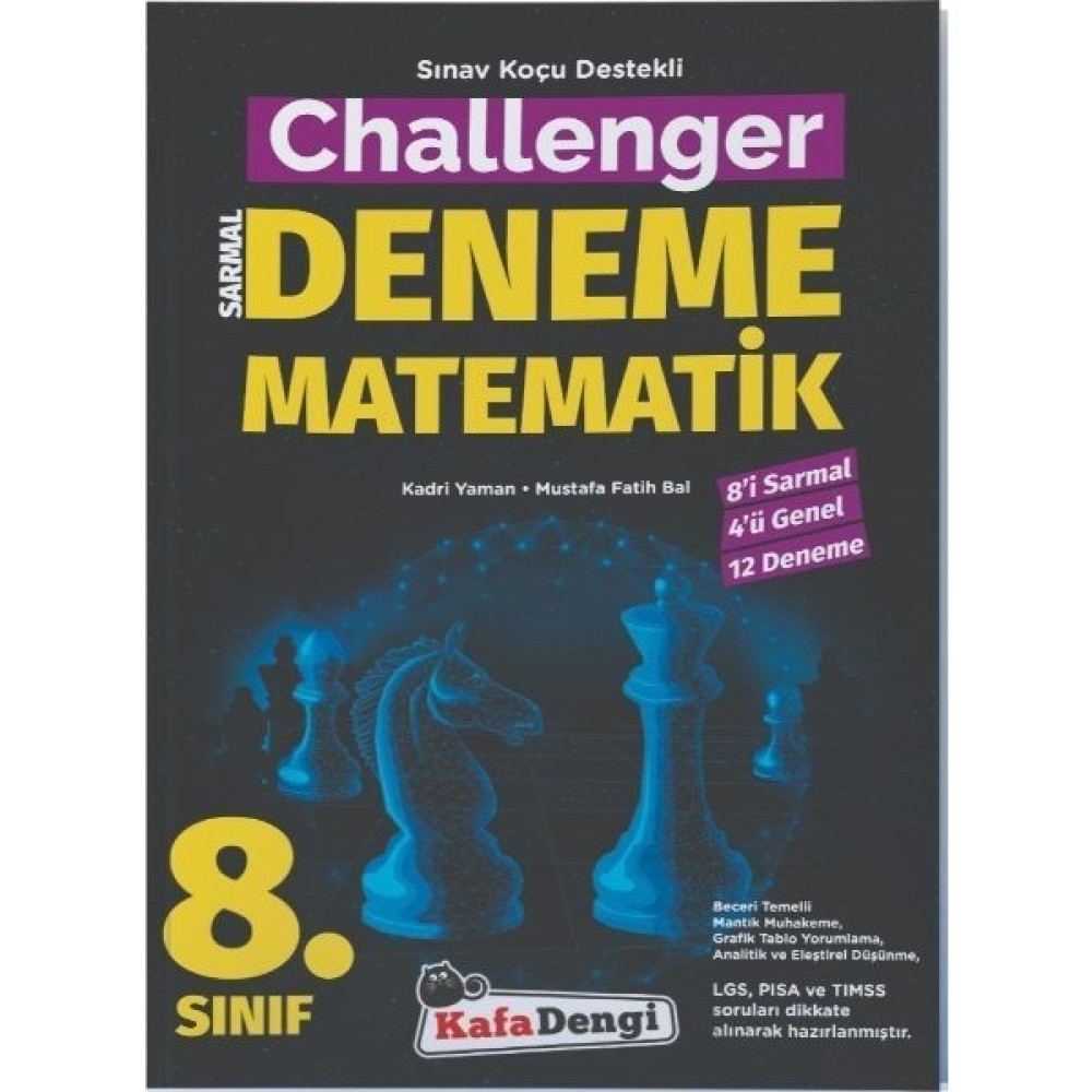Kafa Dengi Yayınları 8. Sınıf Challenger Matematik 12'li Deneme Ders Sınav Kitapları Fiyatı