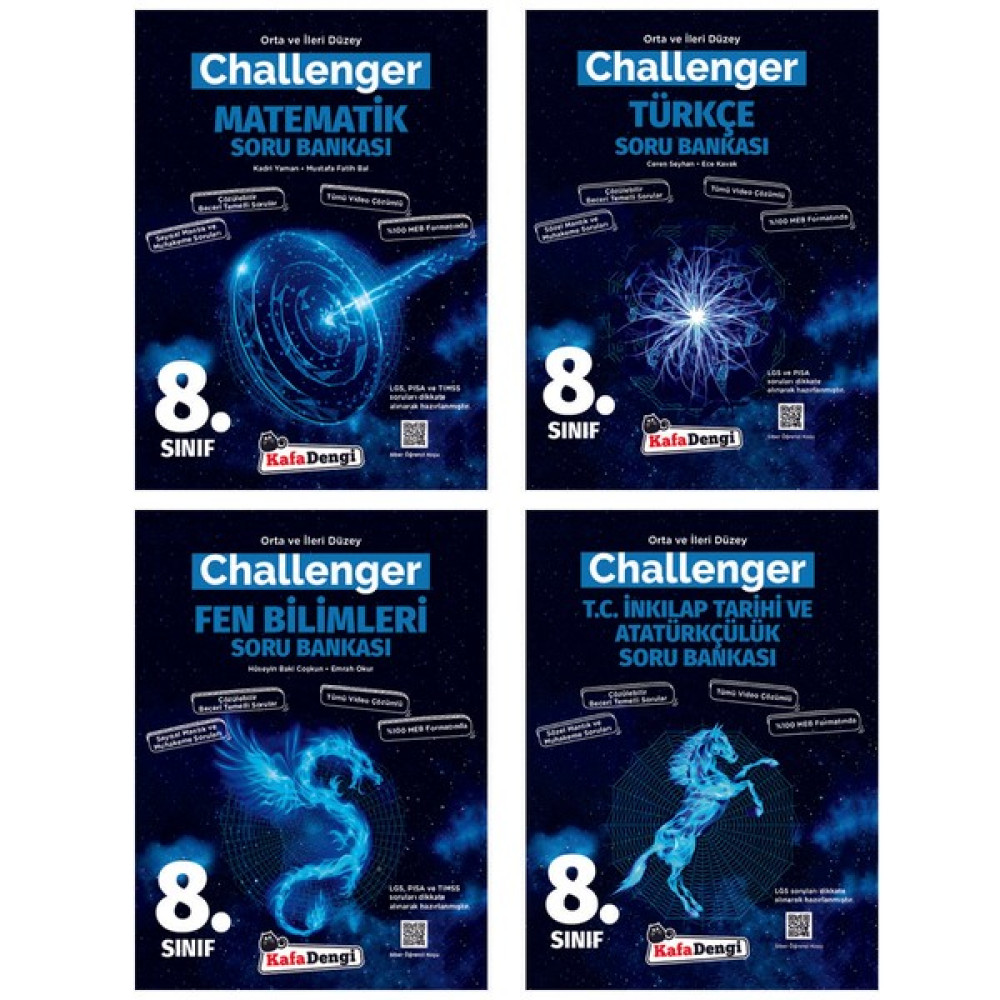 Kafa Dengi Yayınları 8.sınıf Challenger Matematik Türkçe Fen Inkılap Soru Bankası Seti Kafadengi Yayınları Tüm Dersler Fiyatı