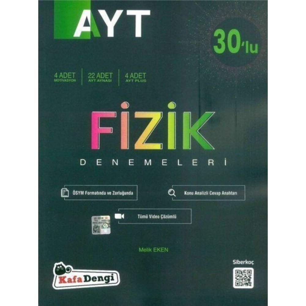 Kafa Dengi Yayınları Ayt Fizik 30'lu Deneme Kafa Dengi Yayınları Kaynak Kitapları Fiyatı