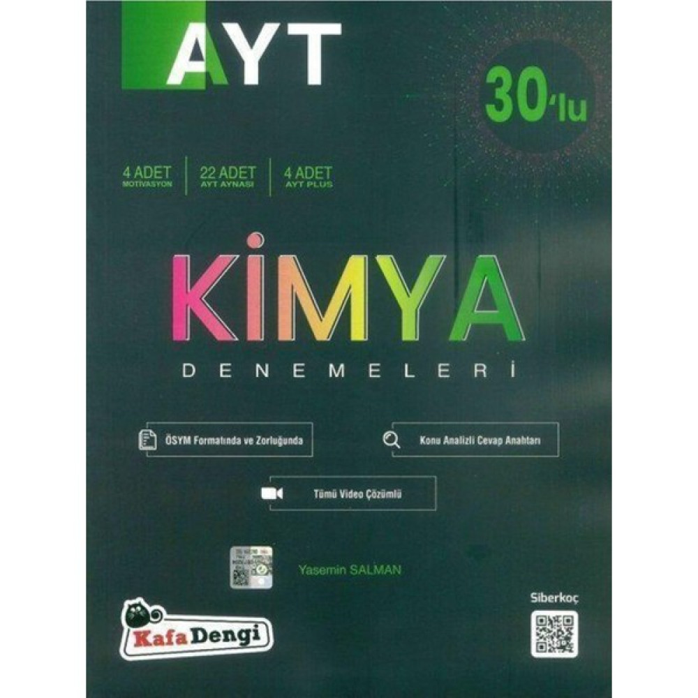 Kafa Dengi Yayınları Ayt Kimya 30'lu Deneme Kafa Dengi Yayınları Kaynak Kitapları Fiyatı