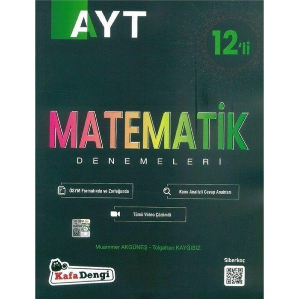 Kafa Dengi Yayınları Ayt Matematik 12'li Deneme Kafa Dengi Yayınları Kaynak Kitapları Fiyatı