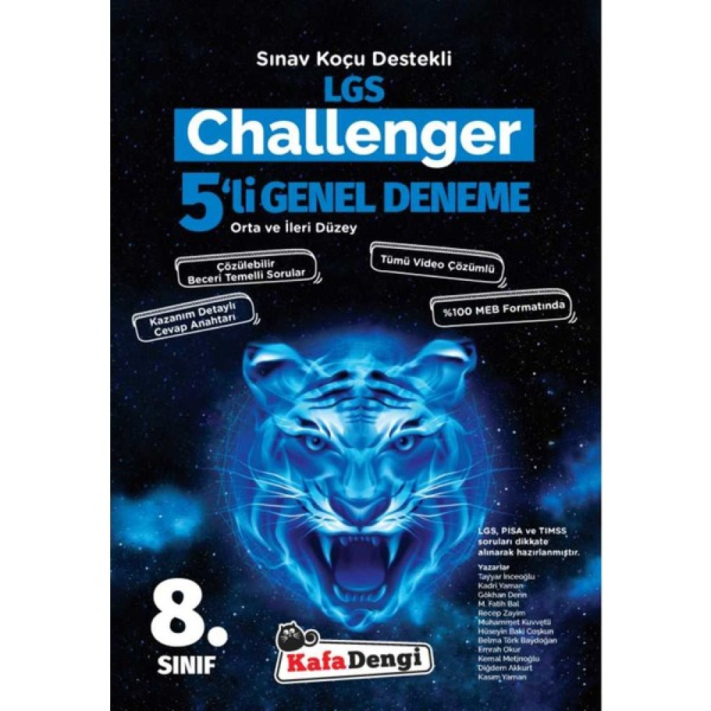 Kafa Dengi Yayınları Challanger 5'li Genel Deneme Orta ve Ileri Düzey Kaynak Kitapları Fiyatı