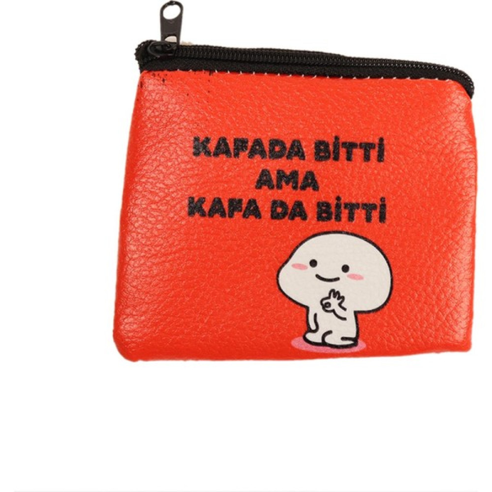 Kafada Bitti Ama Kafa Da Bitti Tasarım Süet Bozuk Para Cüzdanı Bayan Cüzdan Fiyatı