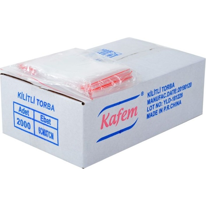 Kafem 6 x 7 cm Kilitli Poşet Naylon Torba ( 8.000 Adet ) Buzdolabı Poşeti Fiyatı