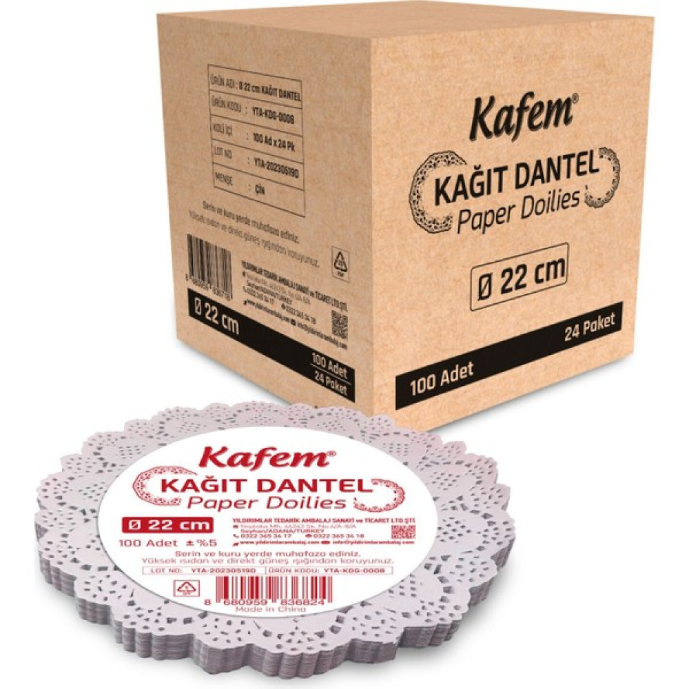 Kafem Dantel Kağıt 22 cm 100 Lü x 24 Paket Oto Boyaları Fiyatı