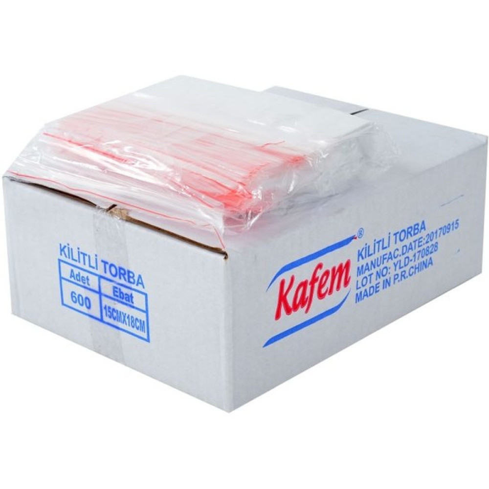 Kafem Kilitli Poşet / Naylon Torba 15 x 18 cm 2400'lü Mutfak Sarf Malzemeleri Fiyatı