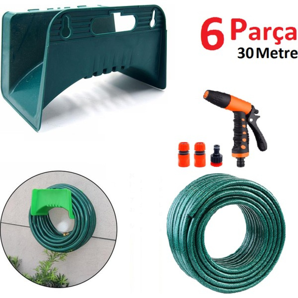 Kafenn Garden NF30 Kırılmaz Örgülü Bahçe Su Hortumu Askılı 30 mt 6 Parça Bahçe Malzemeleri Fiyatı