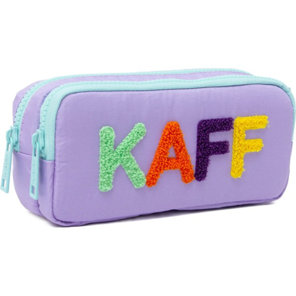 Kaff 01108 Mor Renk Yeşil Fermuarlı Su Geçirmez Bondit Kumaş Peluş Baskılı Çift Gözlü Kalemlik Kalemlik (Kalem Kutusu) Fiyatı