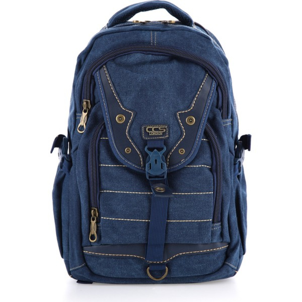 Kaff Ççs Lacivert CCS51406 Kanvas Kumaş Unisex Suya Dayanıklı Çok Cepli Sırt Çantası Erkek Sırt Çantası Fiyatı