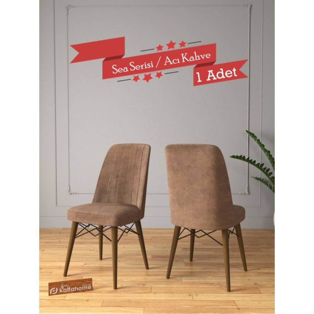 Kaffa Home Sea Serisi Mutfak Sandalyesi , Yemek Odası Sandalyesi , Bahçe Sandalyesi 1 Adet - Acı Kahve - Acı Kahverengi Masa - Sandalye & Tabure Fiyatı
