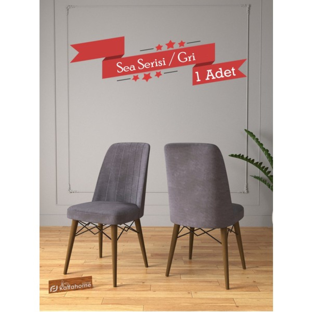 Kaffa Home Sea Serisi Mutfak Sandalyesi , Yemek Odası Sandalyesi , Bahçe Sandalyesi 1 Adet - Gri Masa - Sandalye & Tabure Fiyatı