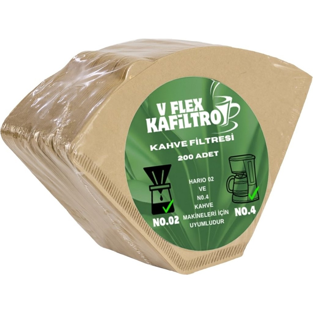 Kafiltro V Flex No.4 Uyumlu Kahve Filtresi (200 Adet) Diğer Fiyatı