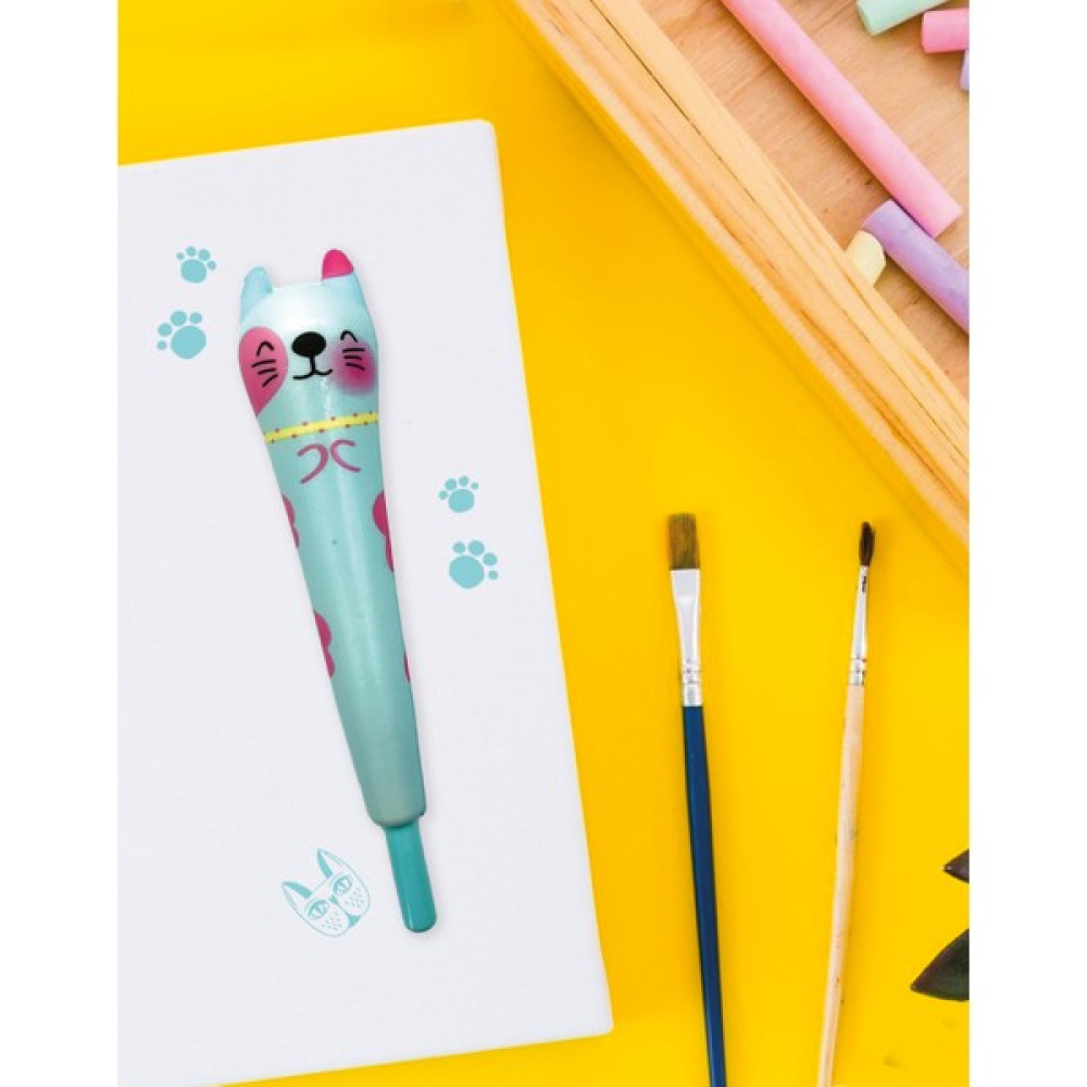 Kağıt Gemi Dükkan Mavi Kedi Squishy Kalem Jel Mürekkepli (Roller) Kalem Fiyatı