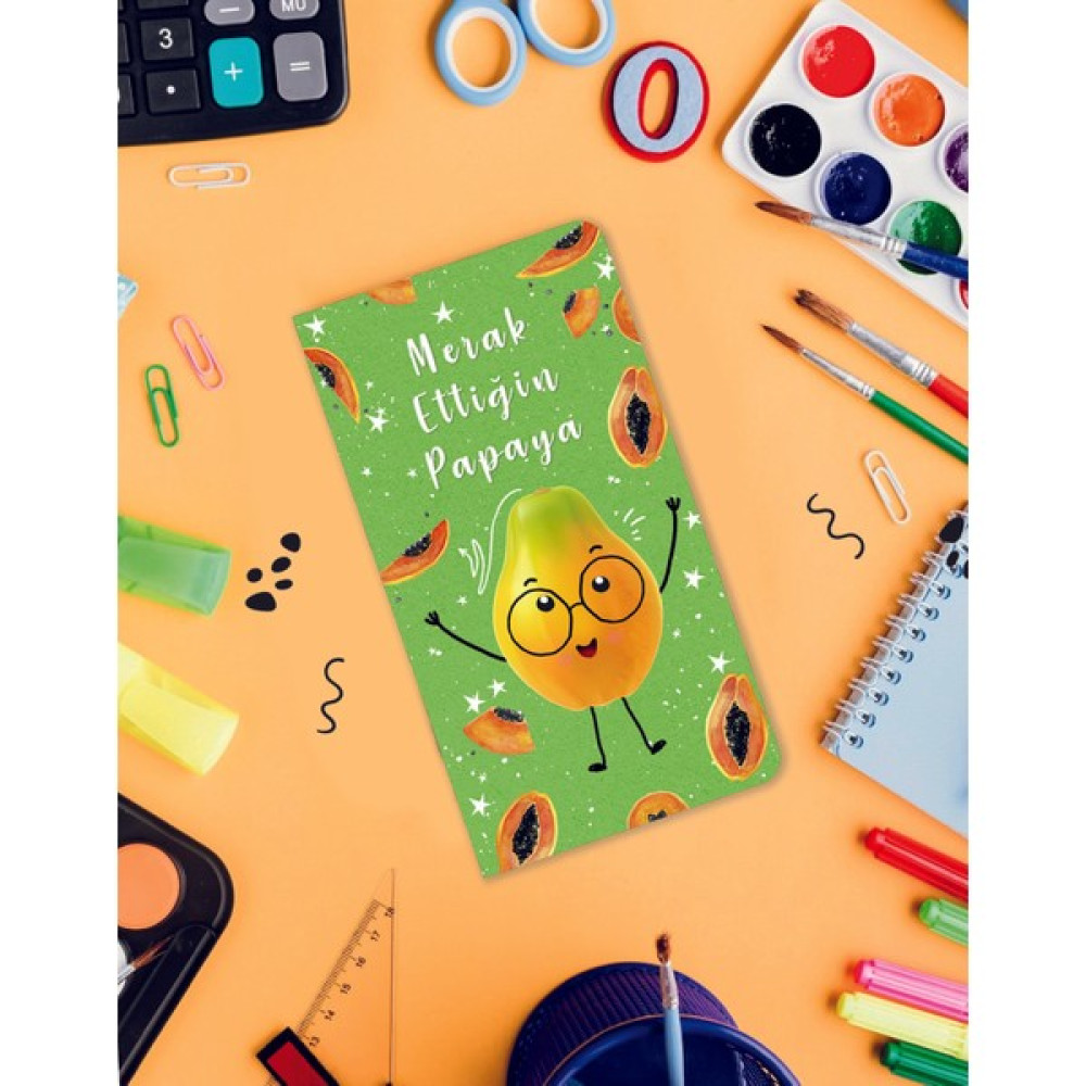 Kağıt Gemi Dükkan Merak Ettiğin Papaya Mini Defter - Renkli Defter Fiyatı