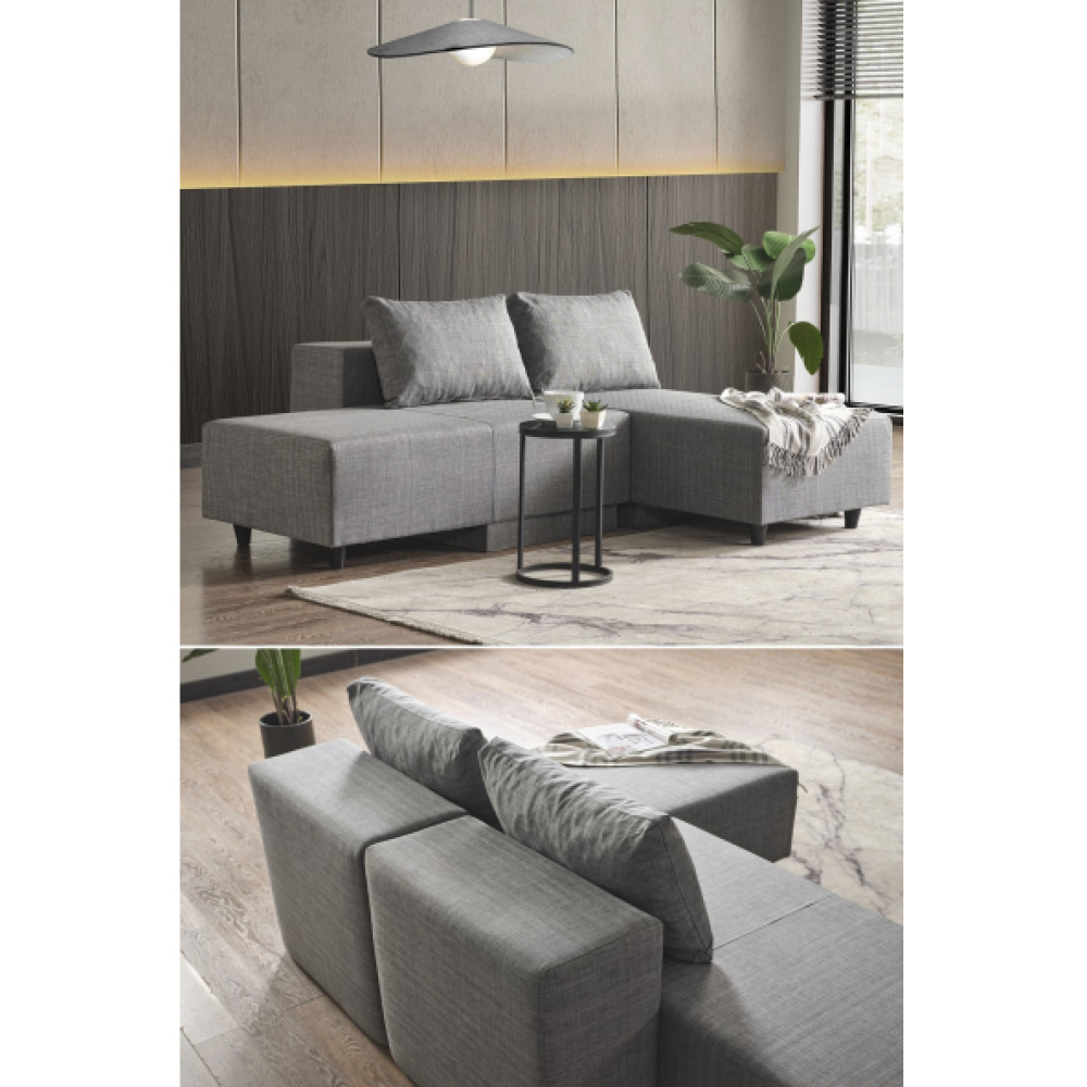 Kagu Corner Poly-M Kose Takımı-Kanepe-Yatak-Dınlenme 4 Farklı Model Tek Modul-Gri Köşe Takımı / Seti Fiyatı