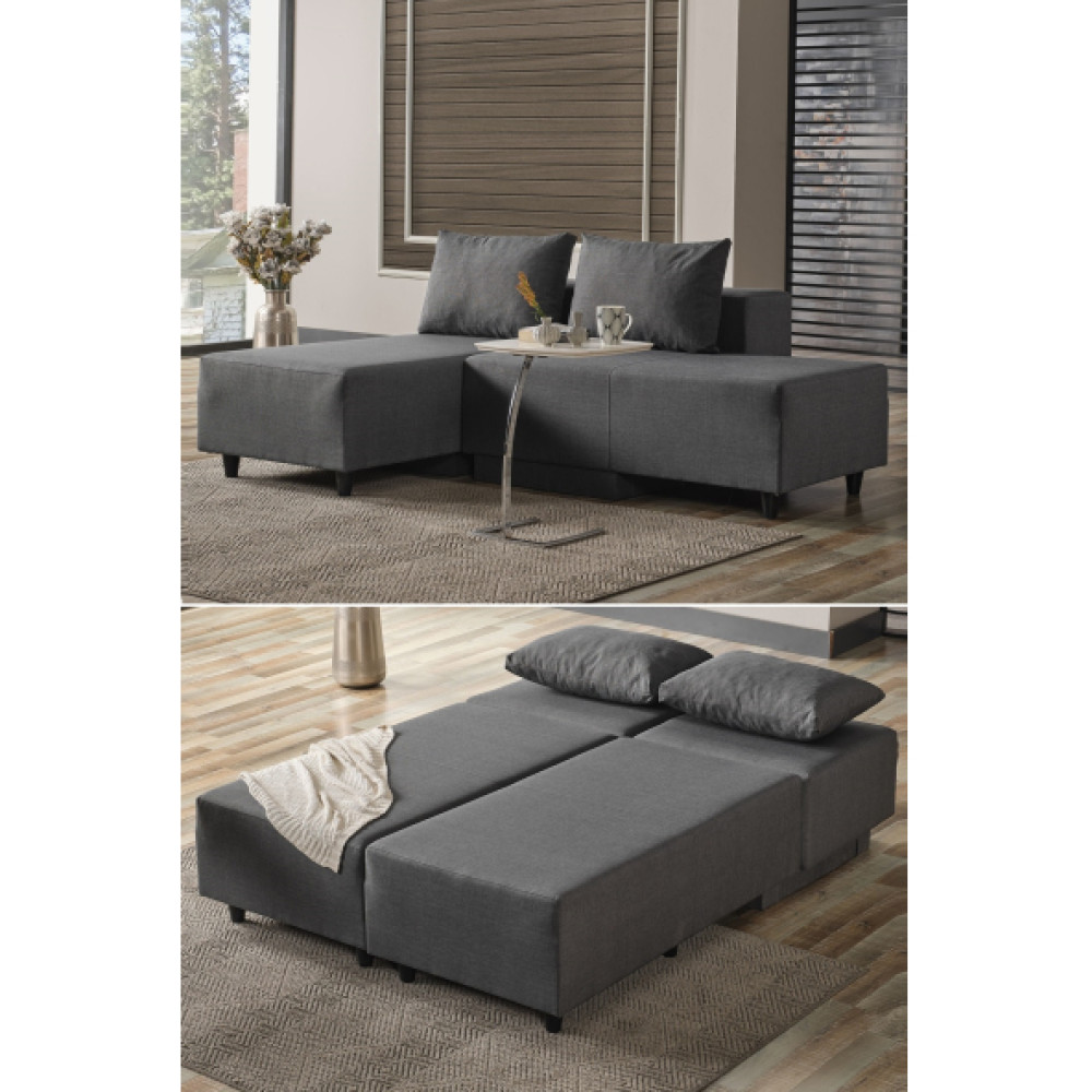 Kagu Corner Poly-M Kose Takımı-Kanepe-Yatak-Dınlenme 4 Farklı Model Tek Modul-Koyu Gri Köşe Takımı / Seti Fiyatı