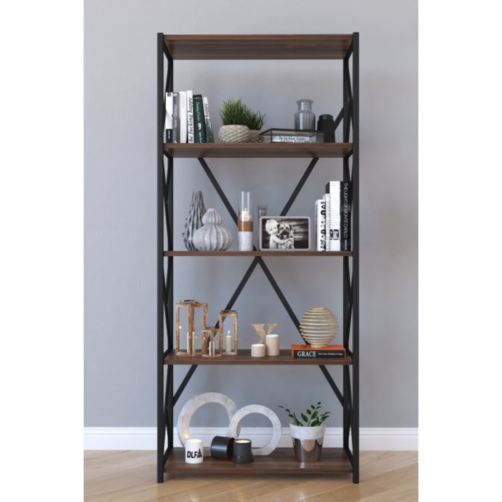 Kahraman 35 Yapı Market Remaks 5 Raflı Metal Kitaplık - Ceviz Gg ve N11 Için Kitaplık Fiyatı