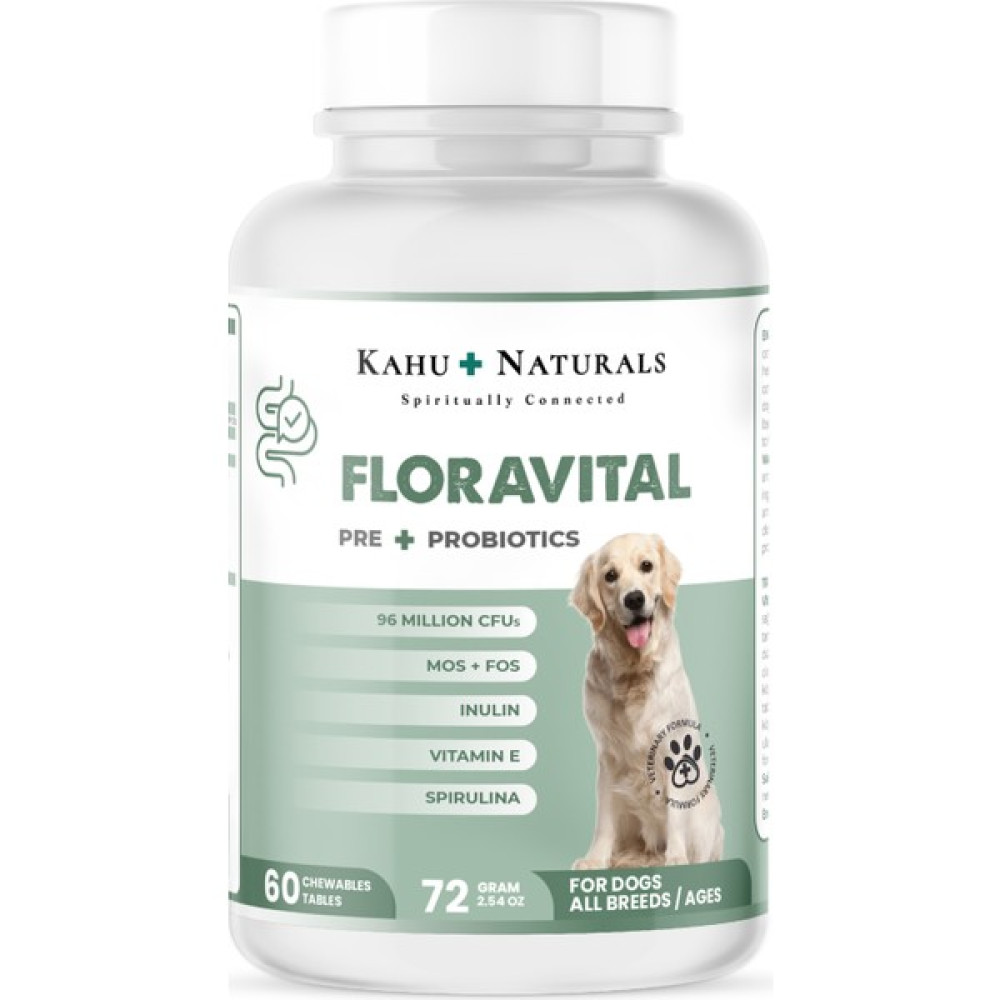 Kahu Naturals Floravital, Köpekler Için Probiyotik ve Prebiyotik Desteği, 60 Tablet Evcil Hayvan Ürünleri Fiyatı