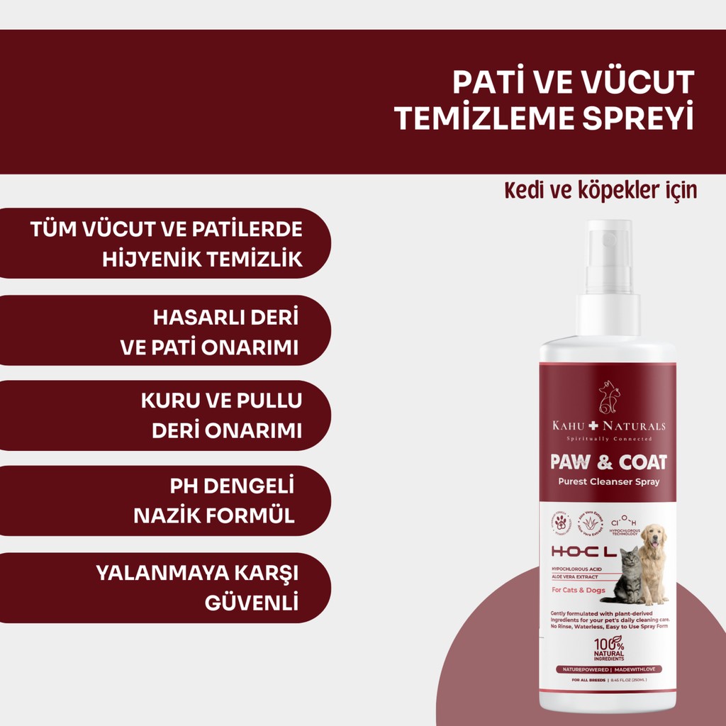 Kahu Naturals Paw&coat Vücut ve Pati Temizleme Spreyi %100 Doğal Günlük Temizlik ve Bakım 250 ml SSD / Solid State Drive Fiyatı