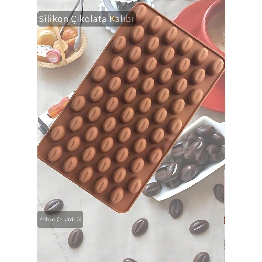 Kahve Çekirdek Desen Silikon Çikolata Kalıbı - 1 Kek Kalıpları Fiyatı