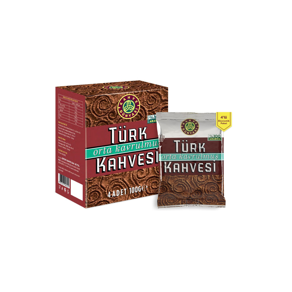 Kahve Dünyası Orta Kavrulmuş Türk Kahvesi 100 Gr (4lü Paket) Orta Kavrulmuş Türk Kahvesi 100 Gr (4lü Paket) Geleneksel İçecekler Fiyatı