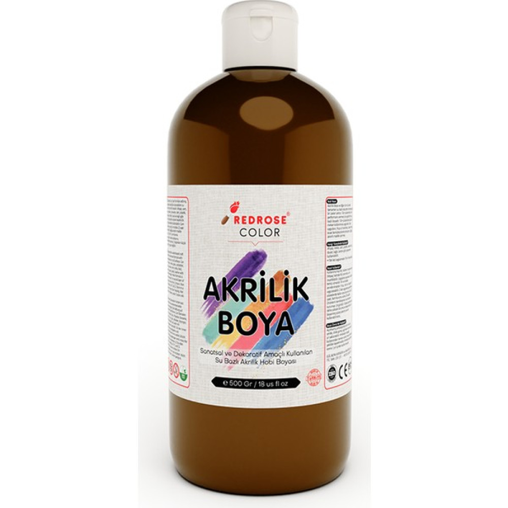 Kahverengi Akrilik Boya 500 gr Sanatsal, Dekoratif, Hobi Amaçlı, Canlı Renkler Akrilik Boya Fiyatı