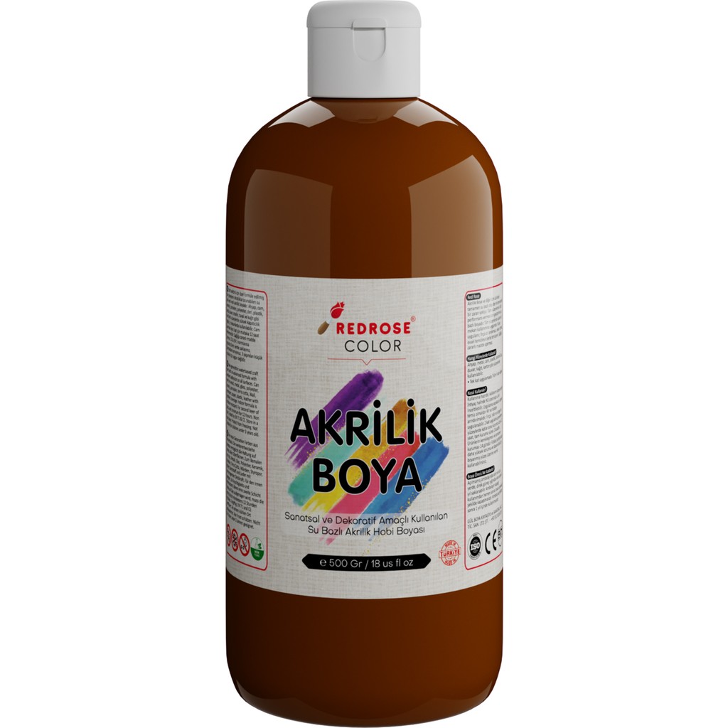 Kahverengi Akrilik Boya 500 gr Sanatsal, Dekoratif, Hobi Amaçlı, Canlı Renkler Akrilik Boya Fiyatı