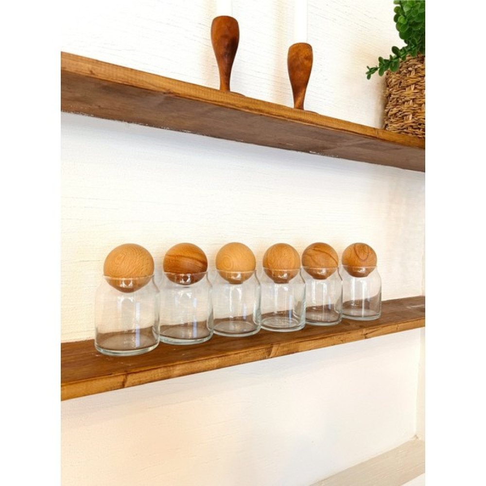 Kai Home 6'Lı Top Kapaklı 300 Ml Cam Baharat Kavanozu + 6 Adet Ahşap Kaşık Baharat Setleri & Baharatlıklar Fiyatı