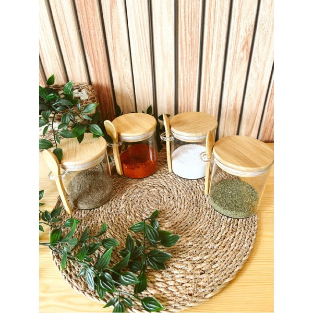 Kai Home Bambu 2 Li Vakum Kapaklı Kaşıklı 500 Ml Baharatlık Baharat Setleri & Baharatlıklar Fiyatı