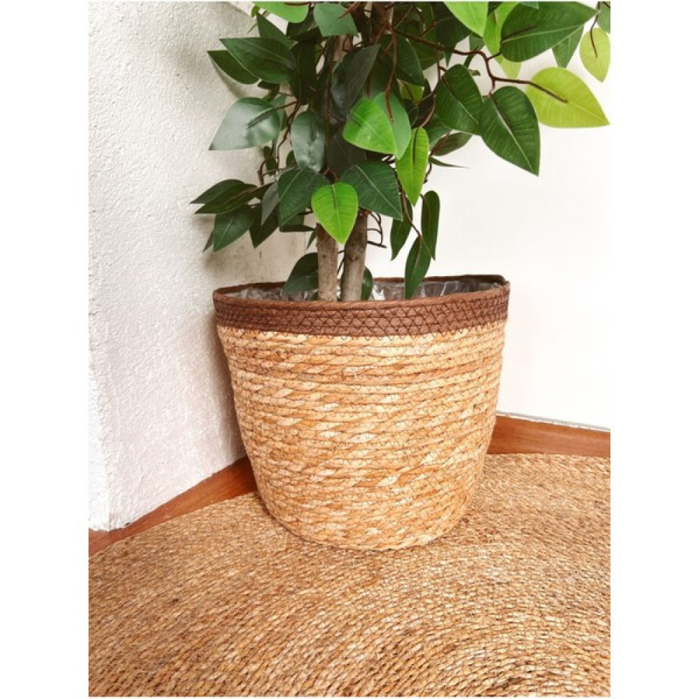 Kai Home Hasır Iç Korumalı Kahve Örme Detaylı Sağlam Saksı/sepet/organizer Saksı ve Aksesuarları Fiyatı