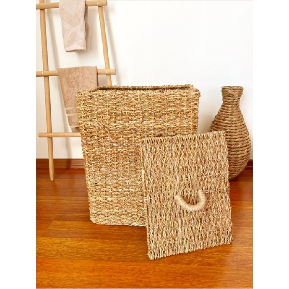 Kai Home Hasır Kapaklı 41X32X53 Çamaşır Sepeti/düzenleyici Sepet Fiyatı