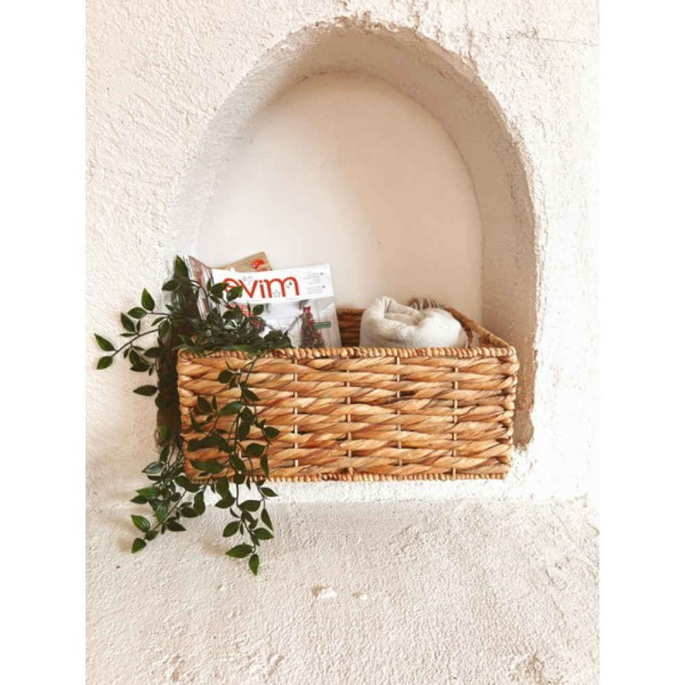 Kai Home Hasır Sağlam Su Sümbülü 41X30X18CM Düzenleyici/sepet/organizer Sepet Fiyatı