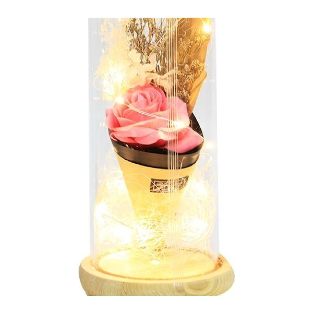 Kaite Fanus Gül 28/12CM Cam Fanus LED Işıklı Hediyelik Müzik Aletleri Fiyatı