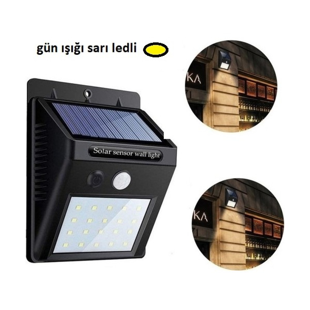 Kaite Gün Işığı Sarı Ledli Hareket Sensörlü Güneş Enerjili LED Aydınlatma Dış Mekan Bahçe 20 Ledli Dış Mekan & Bahçe Oyuncakları Fiyatı