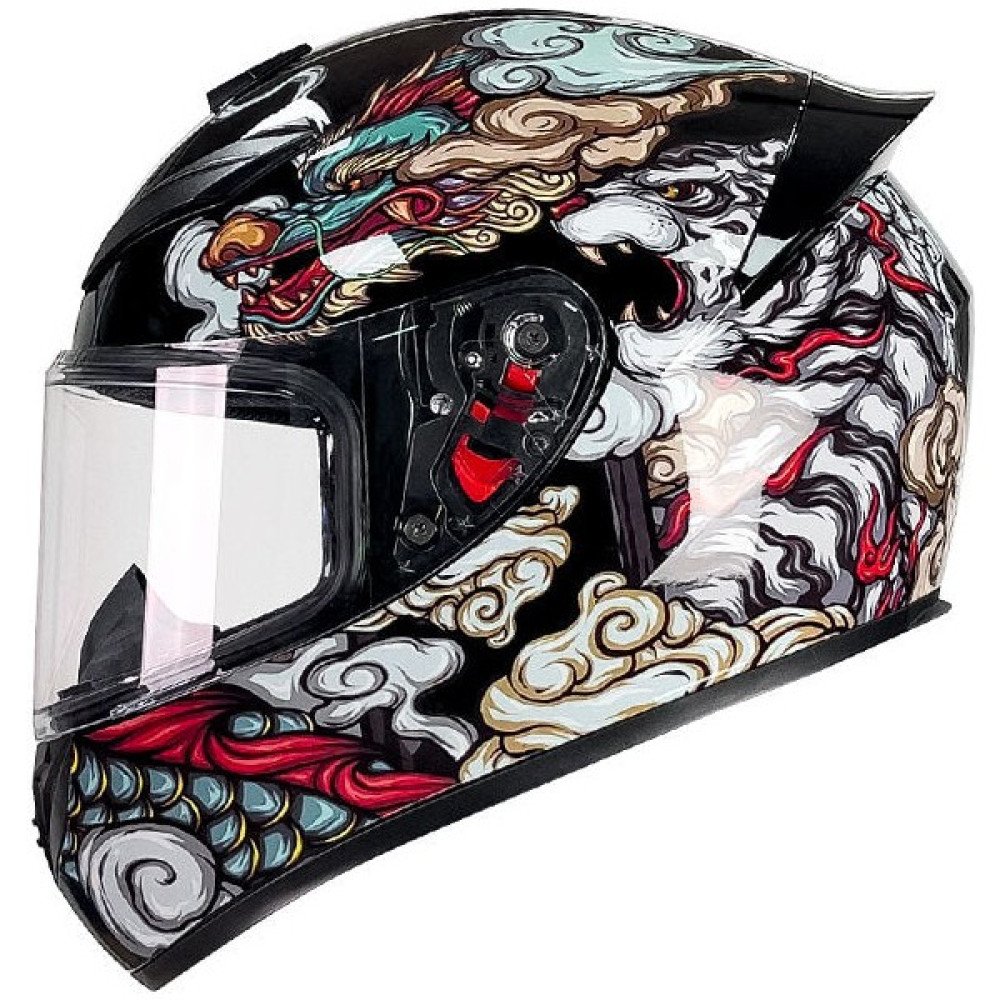 Kaixuan Wild Dragon 3c Rider Motosiklet Kaskı Motosiklet Tam Yüz Kaskı (Yurt Dışından) - 3XL - Siyah Motorsiklet Kaskları Fiyatı