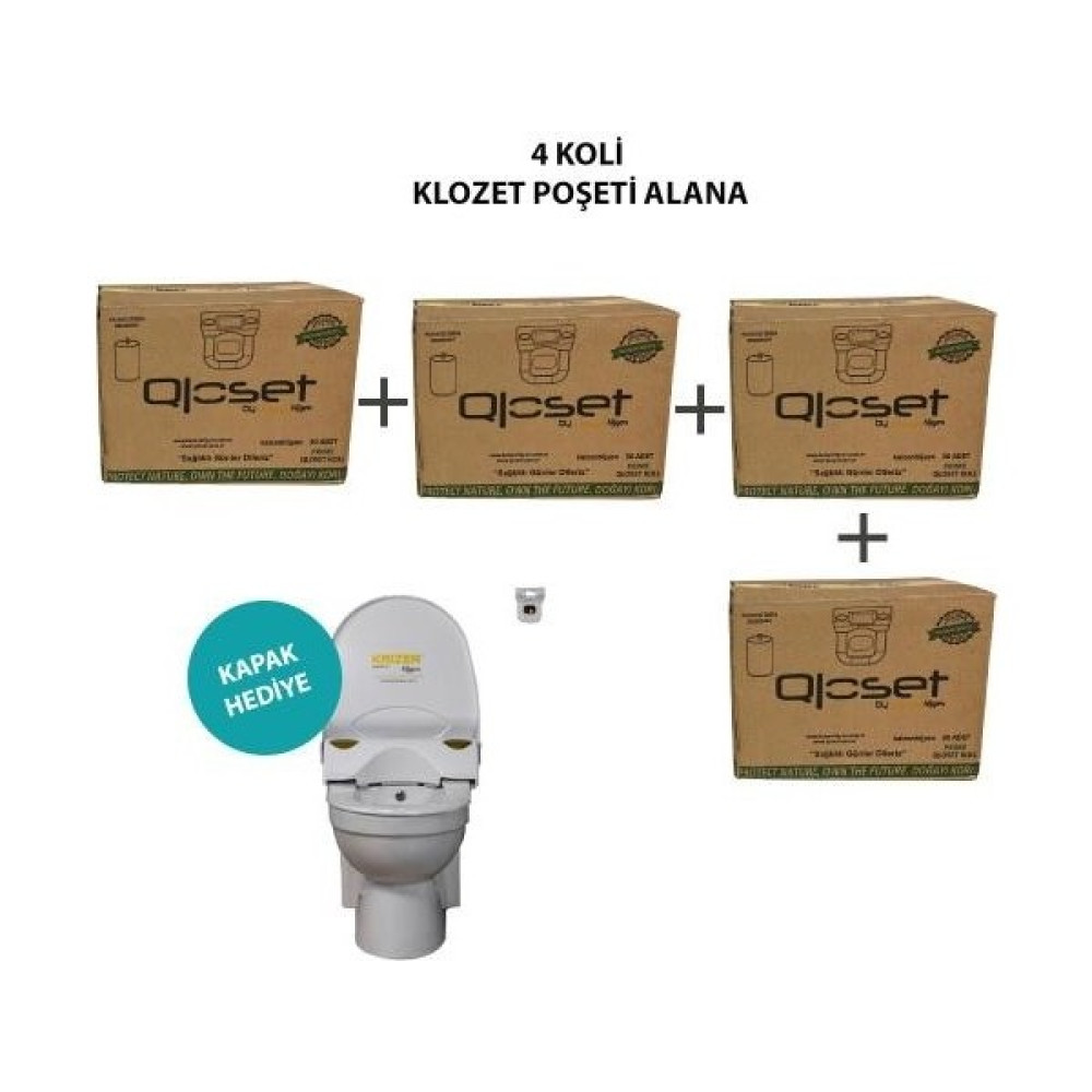 Kaizen 4 Koli 50 Li Klozet Poşeti Alımında 1 Adet Kaizen Sensörlü Hijyenik Klozet Kapağı Bedelsiz Kampanyası - Beyaz Klozet Fiyatı
