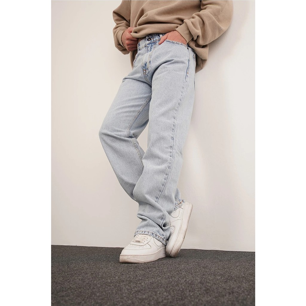 Kaizer Denim Buz Mavi Erkek Baggy Pantolon Mzfr5 Desenli Günlük Kullanım İçin Rahat Giyim & İç Giyim Fiyatı