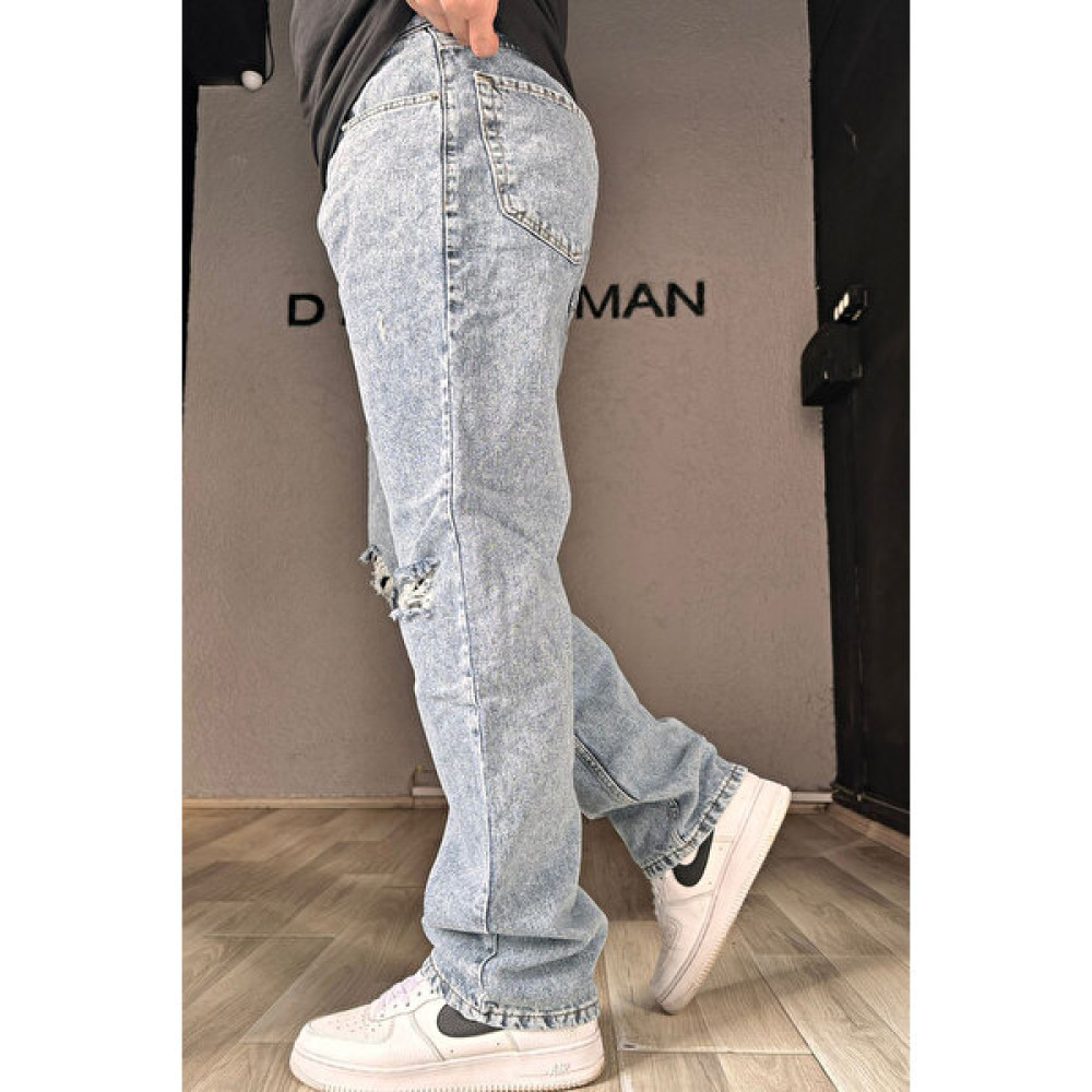 Kaizer Denim Diz Yırtıklı Baggy Mavipantolon Erkek Pantolon Fiyatı