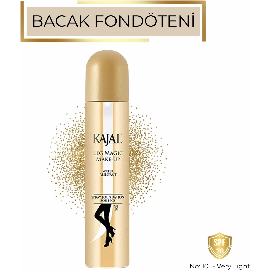 Kajal Sprey Bacak Fondöteni No:101 75 ml - Suya Dayanıklı Cilt Tonu Eşitleyici Spray On Leg Foundation - 101 Diğer Fiyatı