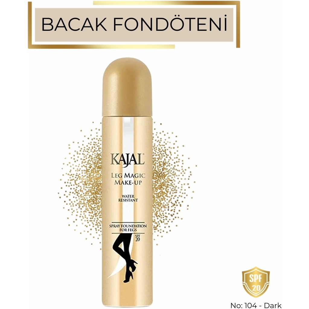Kajal Sprey Bacak Fondöteni No:104 75 ml - Suya Dayanıklı Cilt Tonu Eşitleyici Spray On Leg Foundation - 104 Diğer Fiyatı
