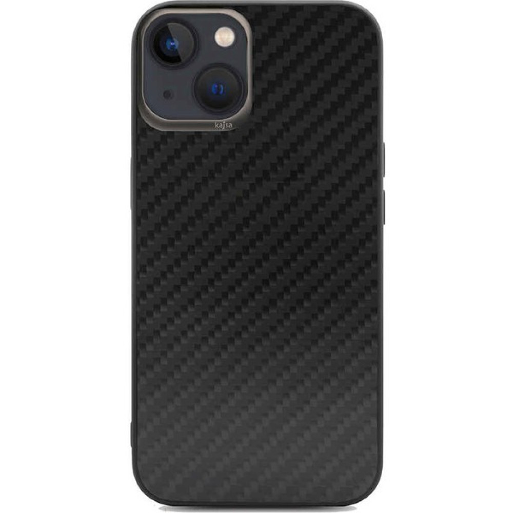 Kajsa iPhone 13 Kılıf Carbon Fiber Collection Arka Kapak - Siyah Cep Telefonu Kılıfı Fiyatı