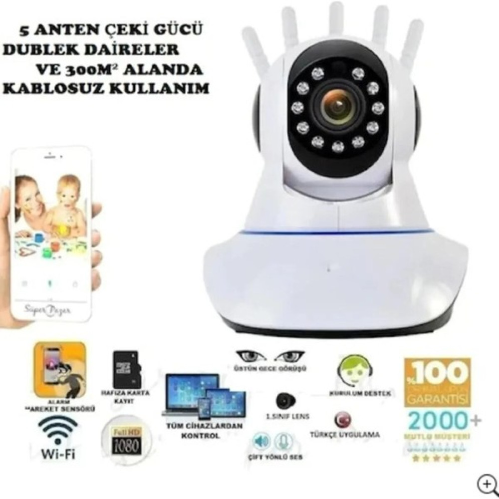 Kakusan 360º Full Hd Wifi Kablosuz Ip Kamera Bebek izleme Güvenlik Ve Bakıcı Kamerası Güvenlik Kameraları Fiyatı