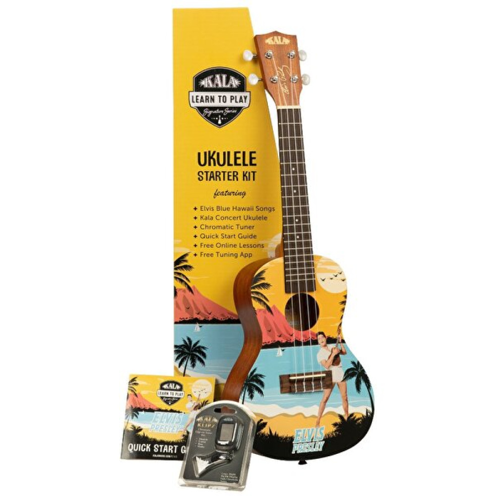 Kala Elvis Blue Hawaii Concert Ukulele Eğitim Seti Telli Çalgılar Fiyatı