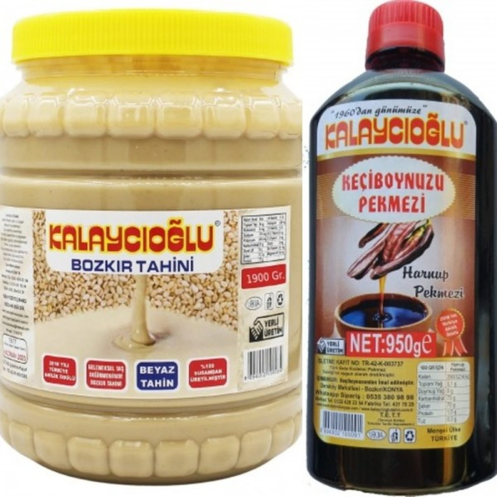 Kalaycıoğlu Bozkır Beyaz Tahin 1900 gr - Keçiboynuz (Harnup) Pekmezi 950 gr - 2,9 kg Diğer Fiyatı