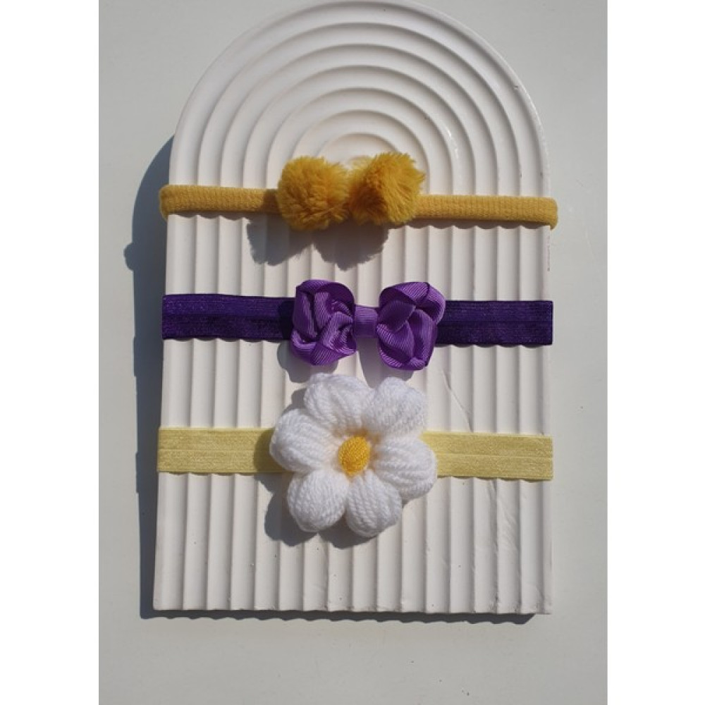 Kalben Accessories 3 Adet Bebek Saç Bandı - Saç Bandı - Gri Saç Bandı - Pembe Saç Bandı - Mint Saç Bandı Toka, Taç & Saç Bandı Fiyatı